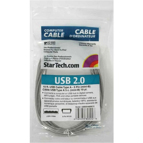 StarTech.com USB 2.0 Cable - USB A to Mini B USB2HABM10