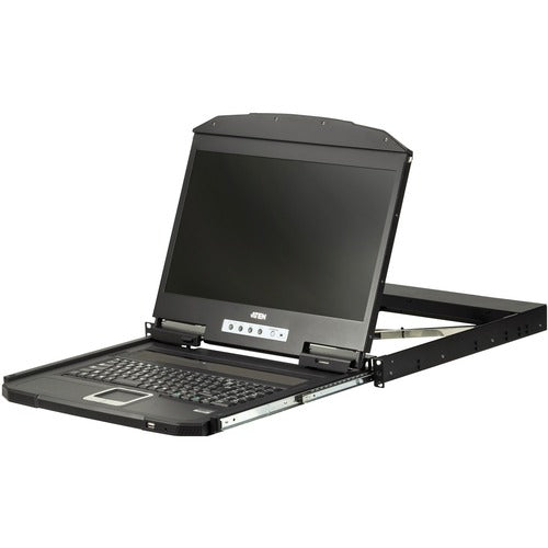 ATEN 1U Ultra Short Depth Single Rail WideScreen LCD Console (USB / HDMI) CL3700NW