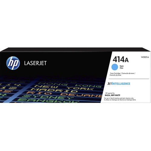 HP 414A (W2021A) Cyan LaserJet Toner Cartridge (~2,100 Pages) W2021A