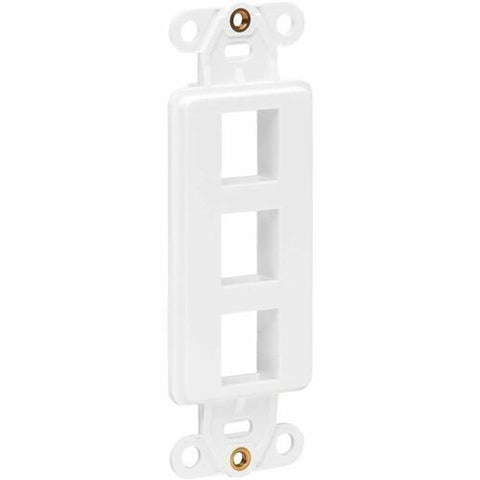 Tripp Lite by Eaton Center Plate Insert, Decora Style - Vertical, 3 Ports N042D-003V-WH