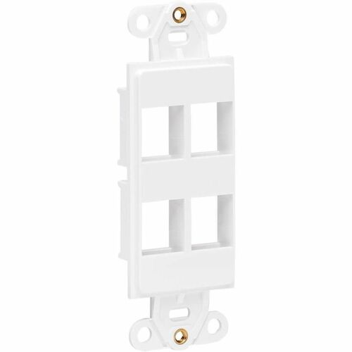 Tripp Lite by Eaton Center Plate Insert, Decora Style - Vertical, 4 Ports N042D-004V-WH