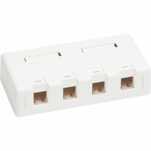 Tripp Lite by Eaton Surface-Mount Box for Keystone Jacks - 4 Ports, White N082-004-WH