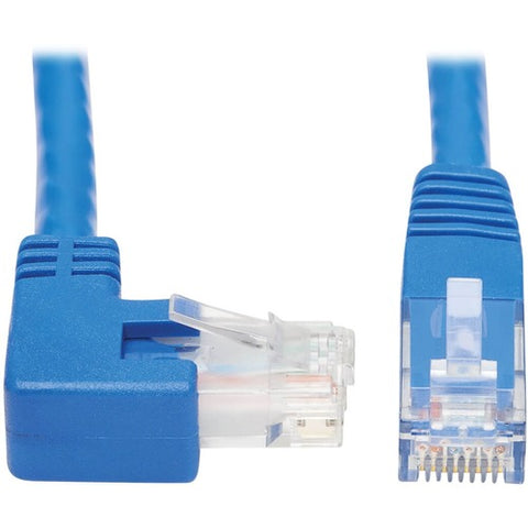 Tripp Lite by Eaton N204-015-BL-RA Right-Angle Cat6 Ethernet Cable - 15 ft., M/M, Blue N204-015-BL-RA