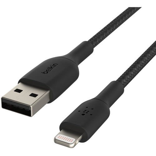 Belkin Braided Lightning to USB-A Cable (1m / 3.3ft, Black) CAA002BT1MBK