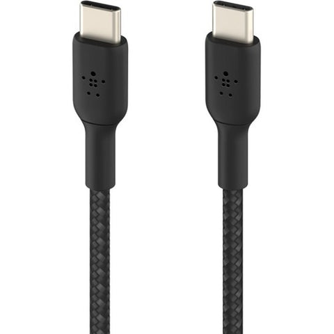 Belkin Braided USB-C to USB-C Cable (1m / 3.3ft, Black) CAB004BT1MBK