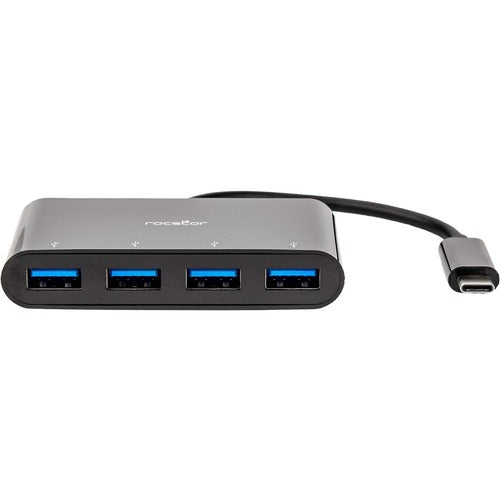 Rocstor Premium Slim Portable 4 Port Hub - USB-C to 4x USB-A Y10A228-B2