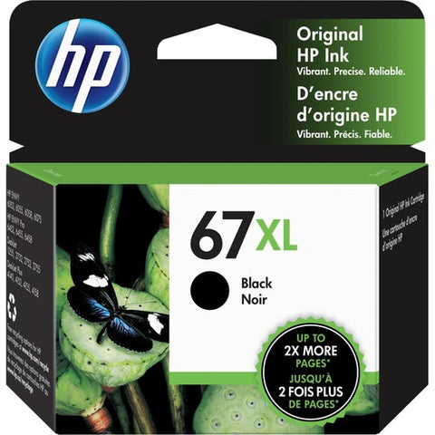 HP 67XL High Yield Black Original Ink Cartridge 3YM57AN#140