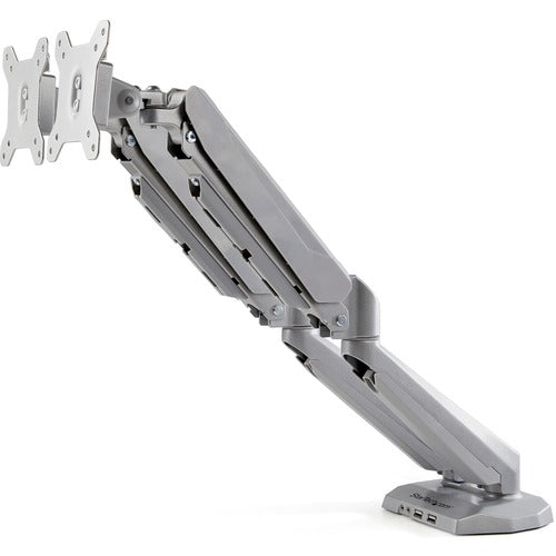 StarTech.com Desk Mount Dual Monitor Arm with USB &amp; Audio ARMSLIMDUOS