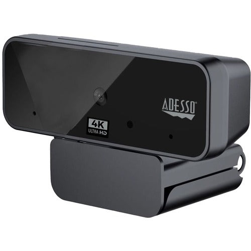 Adesso 4K Ultra HD USB Webcam with Built-in Dual Microphone &amp; Privacy Shutter Cover CYBERTRACK H6