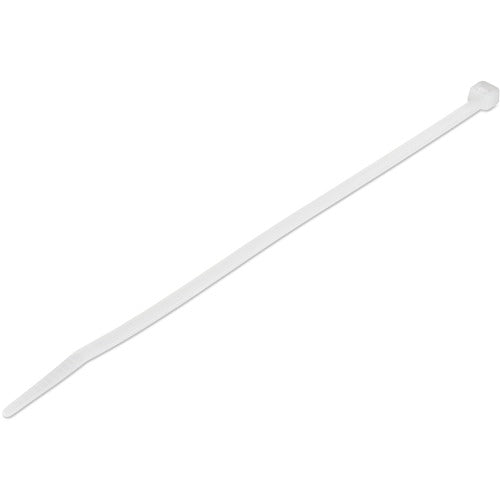 StarTech.com 1000 Pack 8" Cable Ties - White Large Nylon/Plastic Zip Tie CBMZT8NK