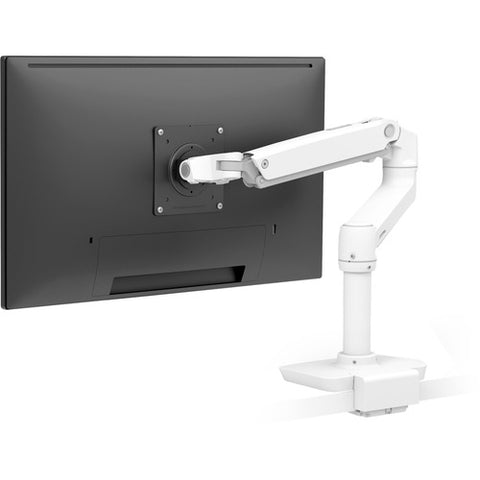 Ergotron LX Desk Monitor Arm (white) with Low-Profile Clamp (25-35 mm surface) 45-626-216