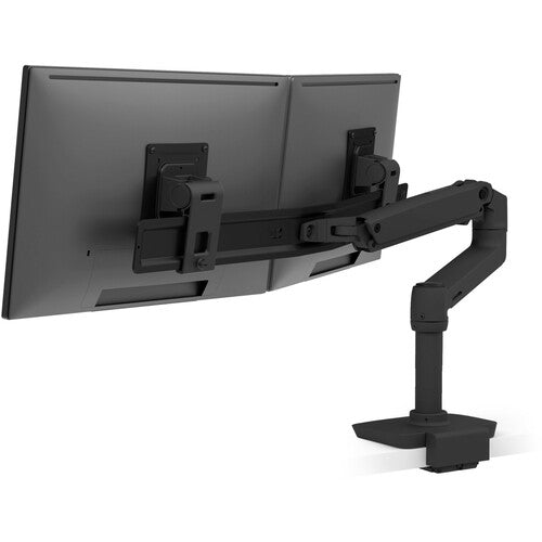 Ergotron LX Desk Dual Direct Arm (matte black) with Low-Profile Clamp (25-35 mm surface) 45-627-224