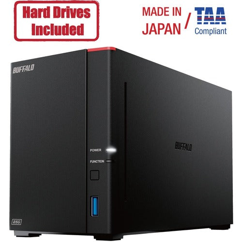 Buffalo LinkStation 720D 8TB Hard Drives Included (2 x 4TB, 2 Bay) LS720D0802