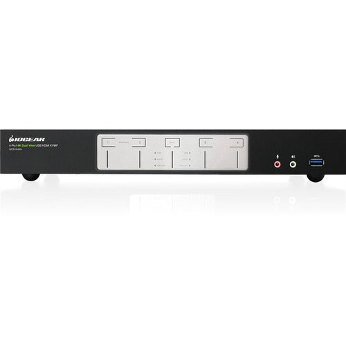 IOGEAR 4-Port 4K Dual View KVMP Switch with HDMI Connection, USB 3.0 Hub and Audio GCS1944H