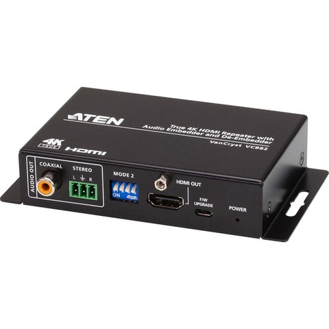 ATEN True 4K HDMI Repeater with Audio Embedder and De-Embedder VC882