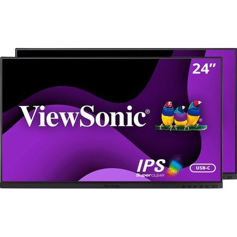 ViewSonic VG2455_56a_H2 - 24" Dual Pack Head-Only 1080p IPS Docking Monitors with USB C VG2455_56A_H2