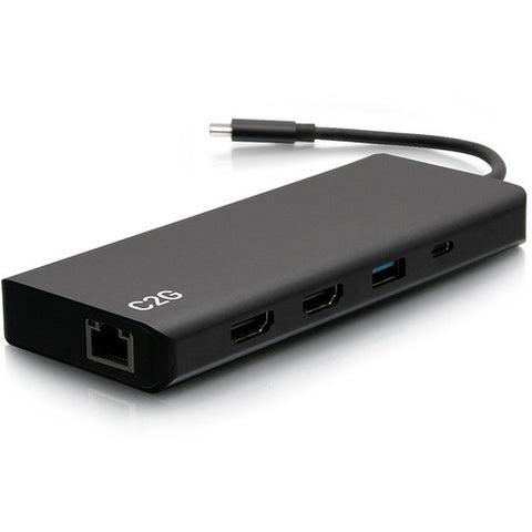 C2G USB C Dual Monitor Docking Station - HDMI, Ethernet &amp; USB - 60W PD C2G54487