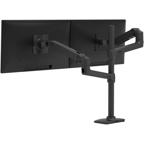 Ergotron LX Dual Stacking Arm Tall Pole (Matte Black) Multi-Monitor Mount 45-509-224