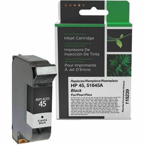 CIG Non-OEM New 100% New Alternative Black Ink Cartridge for HP 45 (51645A) 118239