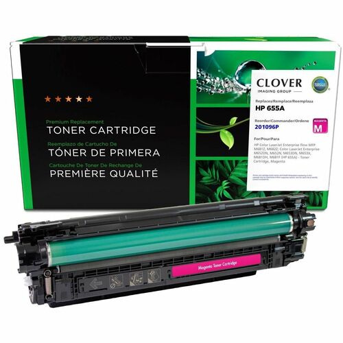 CIG Remanufactured Magenta Toner Cartridge for HP 655A (CF453A) 201096P