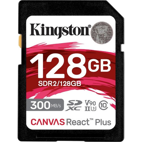 Kingston Canvas React Plus 128GB SDXC Card SDR2/128GB