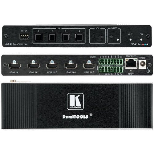 Kramer VS-411XS 4x1 4K HDR HDMI Intelligent Auto Switcher VS-411XS