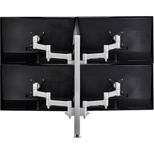 Atdec Quad 18.11" Monitor Arms on 29.53" Post with Heavy Duty F-Clamp AWMS-4-4675-H-S