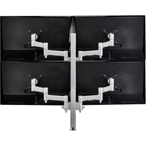 Atdec Quad 18.11" Monitor Arms on 29.53" Post with Heavy Duty F-Clamp AWMS-4-4675-H-S