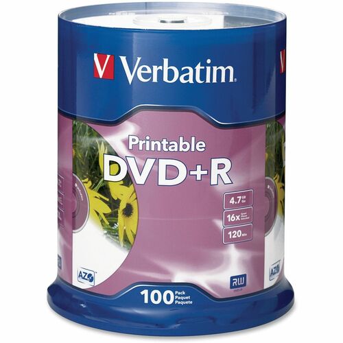 Verbatim DVD+R 4.7GB 16X Spindle 95145