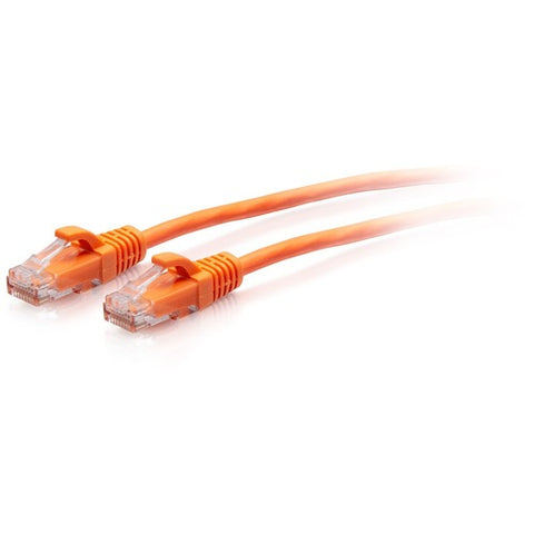 C2G 15ft Cat6a Snagless Unshielded (UTP) Slim Ethernet Patch Cable - Orange C2G30179