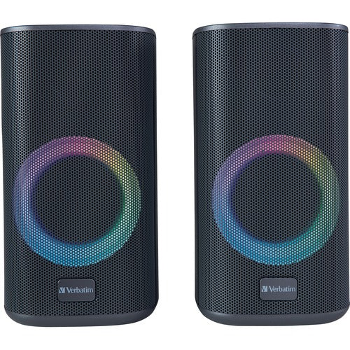 Verbatim RGB Gaming Stereo Desktop Speakers - Graphite 70748