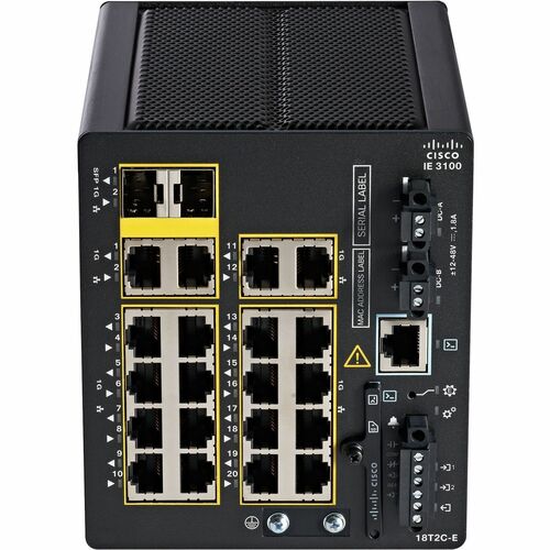 Cisco Catalyst IE3100 Rugged Layer 3 Switch IE-3100-18T2C-E