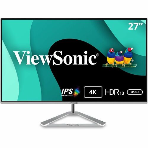 ViewSonic 27" 4K UHD Thin-Bezel IPS Monitor with USB-C, HDMI, and DisplayPort VX2776-4K-MHDU