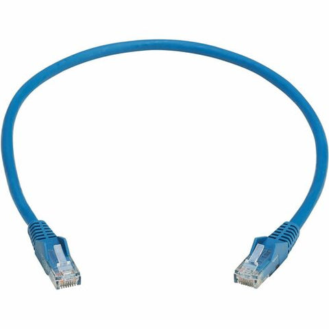 Tripp Lite series Cat6 Gigabit Snagless Molded UTP Ethernet Cable (RJ45 M/M), PoE, LSZH, Blue, 0.5 N201L-0P5M-BL