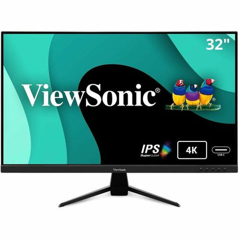 ViewSonic 32" 4K UHD IPS Monitor with 65W USB C, HDMI, DP, and HDR10 VX3267U-4K