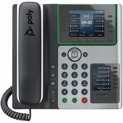 Poly Edge E400 IP Phone and PoE-enabled with Power Supply 89B54AA#ABA