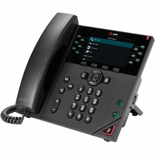 Poly VVX 450 12-Line IP Phone and PoE-Enabled with Power Supply 89B76AA#ABA