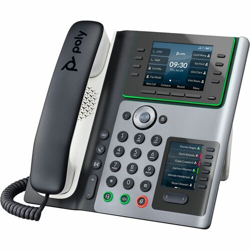 Poly Edge E450 IP Phone and PoE-Enabled with Power Supply 89B55AA#ABA