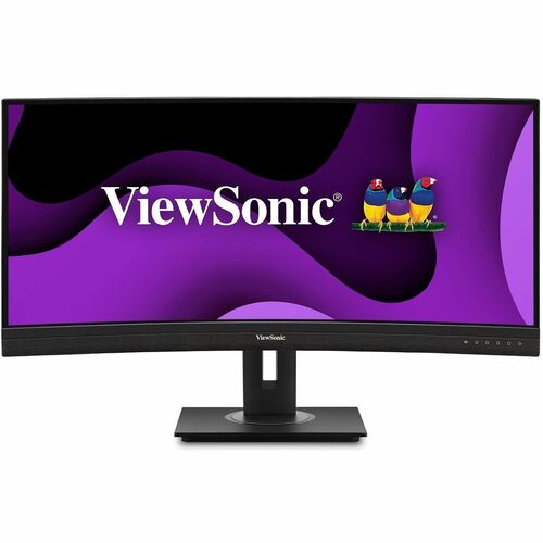 ViewSonic 34" UWQHD Ergonomic 21:9 Curved Docking Monitor with 100W USB C and RJ45 VG3456C