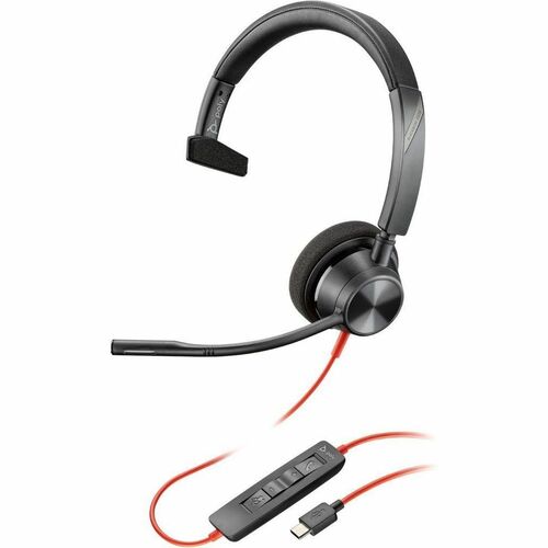 Poly Blackwire 3310 Monaural USB-C Headset + USBC/A Adapter 8X215AA