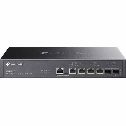 TP-Link Omada 6-Port 10GE L2+ Managed Switch with 4-Port PoE++ SX3206HPP