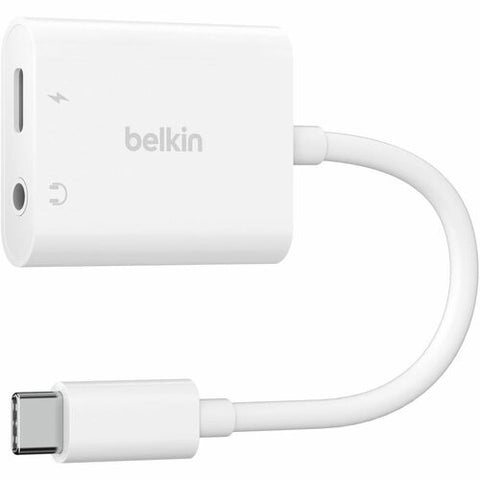 Belkin RockStar 3.5mm Audio + USB-C Charge Adapter NPA004BTWH