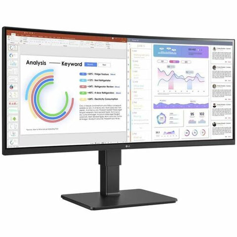 LG 34BQ77QE-B 34'' WQHD UltraWide Curved Monitor with Built-in Speakers, &amp; USB Type-C 34BQ77QE-B