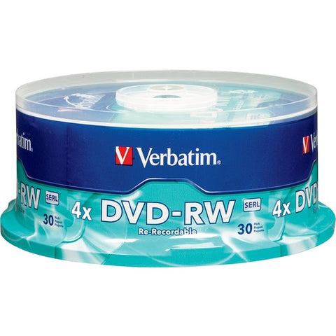 Verbatim DVD-RW 4.7GB 4X with Branded Surface - 30pk Spindle 95179