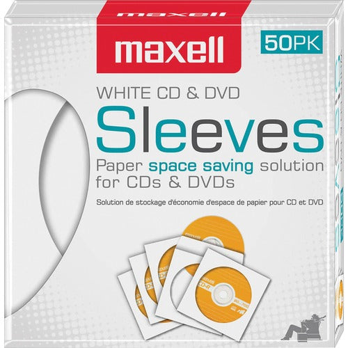 Maxell White CD / DVD Sleeves 190135